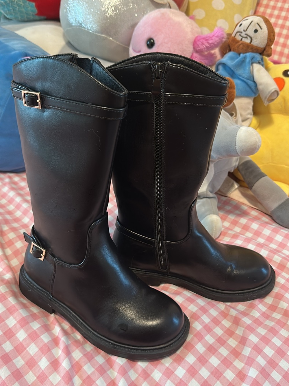 Kids Black Tall Boots